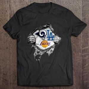 Los Angeles Rams Dodgers And Lakers Inside Me Gift Graphics Tshirt